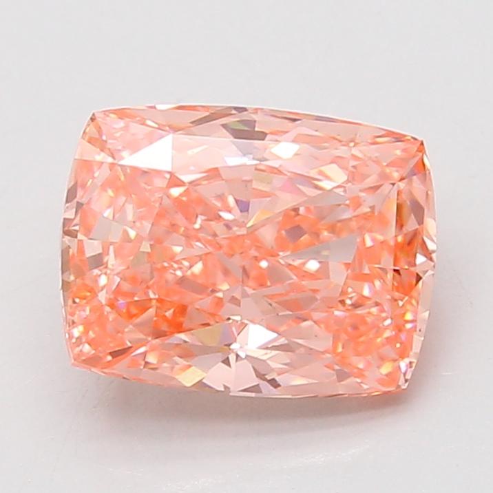 3.05 Ct. Fancy Vivid Pink Cushion Lab Grown Diamond