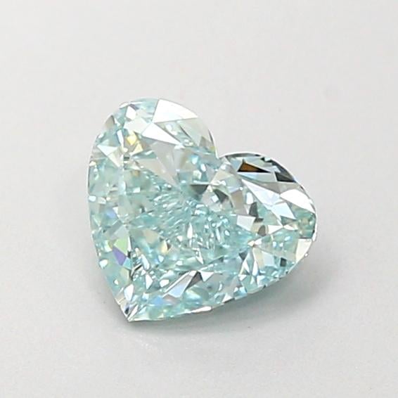 0.79 Ct. Fancy Intense  Green Heart Lab Grown Diamond