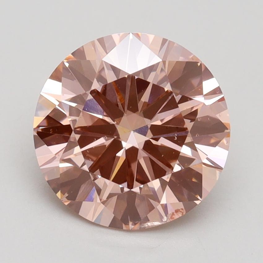 2.52 Ct. Fancy Intense Pink Round Lab Grown Diamond