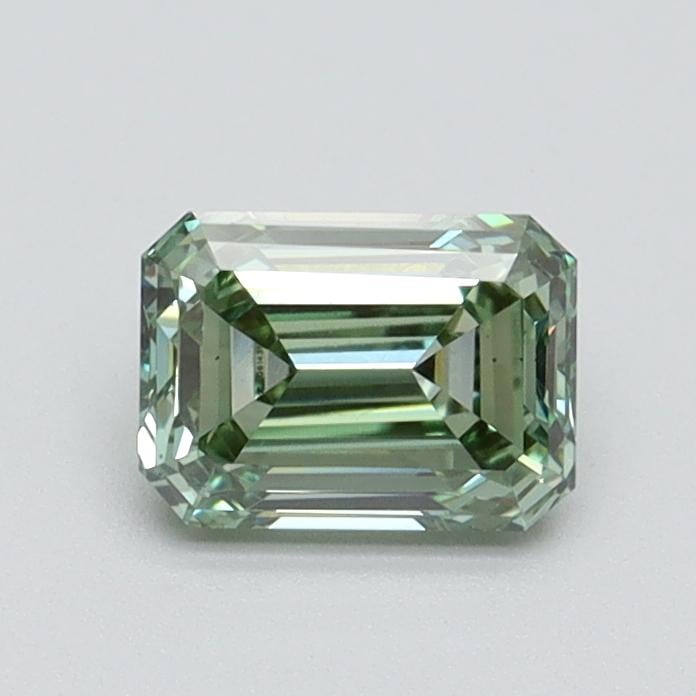 0.74 Ct. Fancy Intense Pacific Green Emerald Lab Grown Diamond