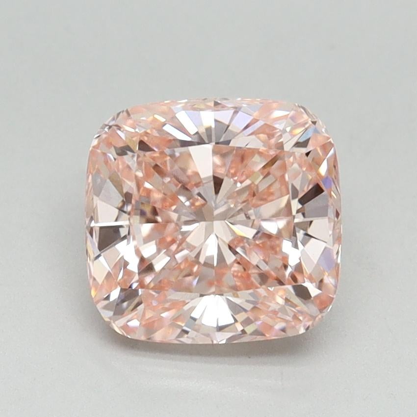 1.65 Ct. Fancy Vivid Pink Cushion Lab Grown Diamond