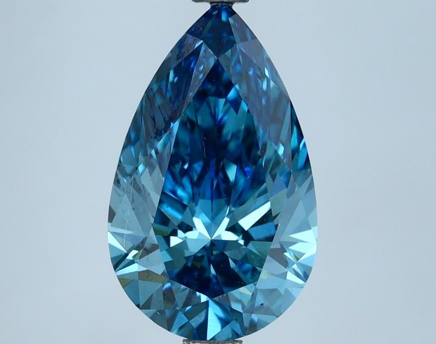 2.86 Ct. Fancy Vivid Blue Pear Lab Grown Diamond