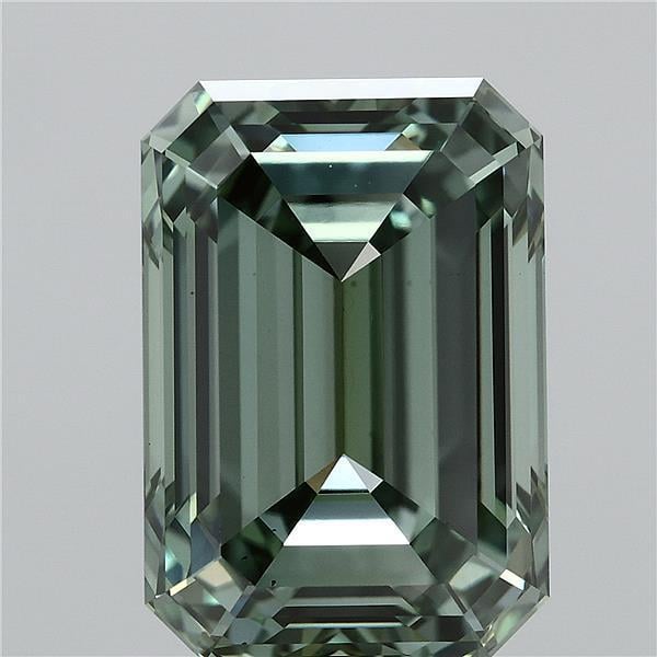 6.16 Ct. Fancy Vivid  Green Emerald Lab Grown Diamond