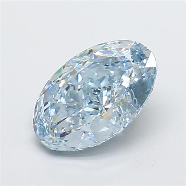 2.28 Ct. Fancy Intense Blue Oval Lab Grown Diamond