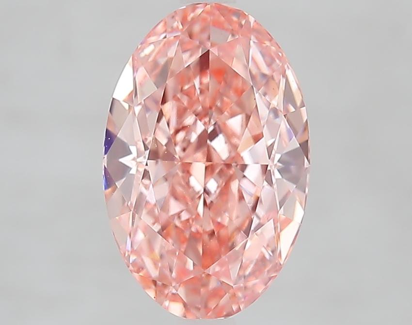 3.43 Ct. Fancy Vivid Pink Oval Lab Grown Diamond