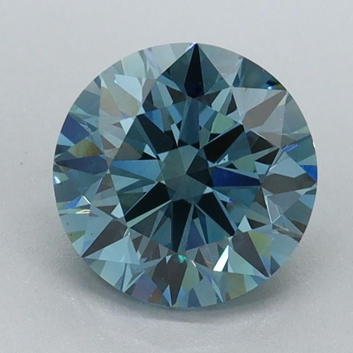 1.29 Ct. Fancy Vivid Blue Round Lab Grown Diamond
