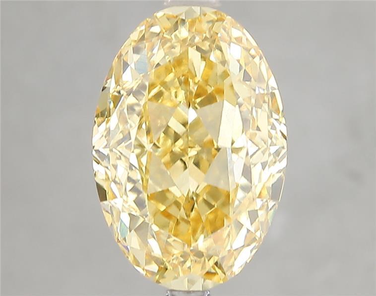 5.01 Ct. Fancy Vivid Yellow Oval Lab Grown Diamond