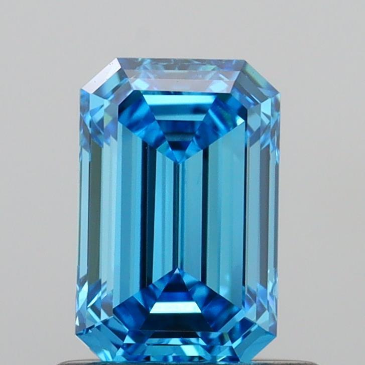 0.80 Ct. Fancy Vivid Blue Emerald Lab Grown Diamond