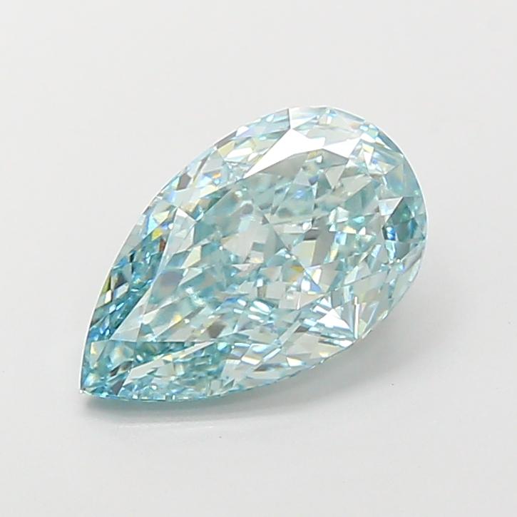 3.53 Ct. Fancy Vivid  Blue Pear Lab Grown Diamond