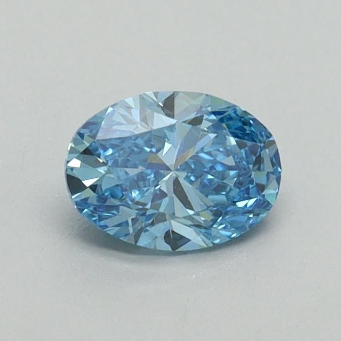 0.51 Ct. Fancy Vivid Malibu Blue Oval Lab Grown Diamond