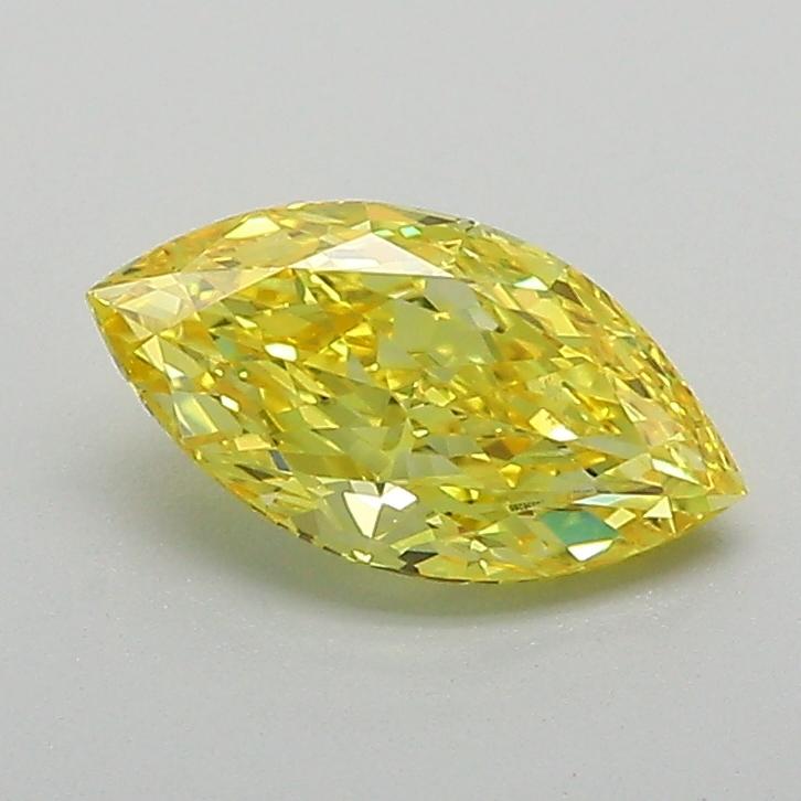 0.86 Ct. Fancy Vivid Yellow Marquise Lab Grown Diamond