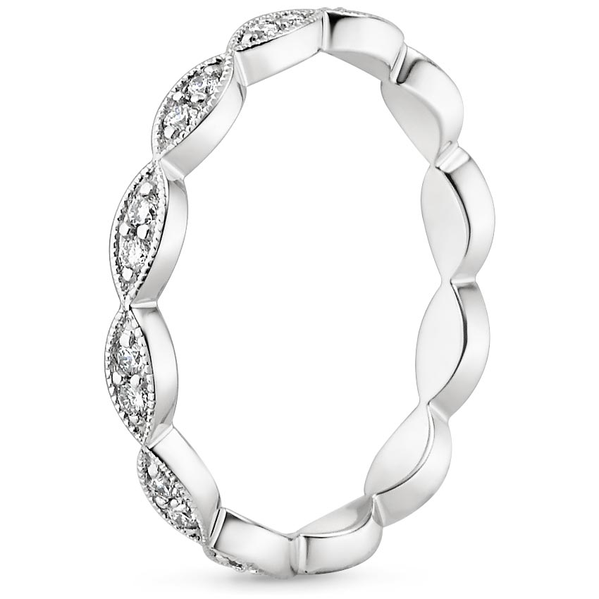 18K White Gold Cadenza Eternity Diamond Ring (1/4 ct. tw.), large side view
