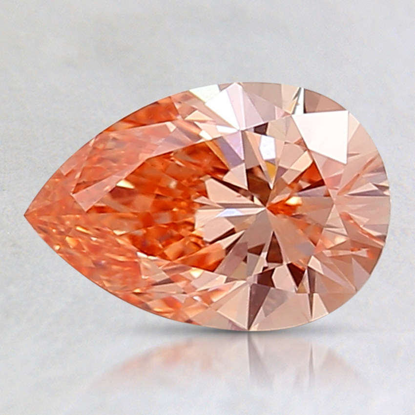 1.05 Ct. Fancy Vivid Orange Pear Lab Created Diamond