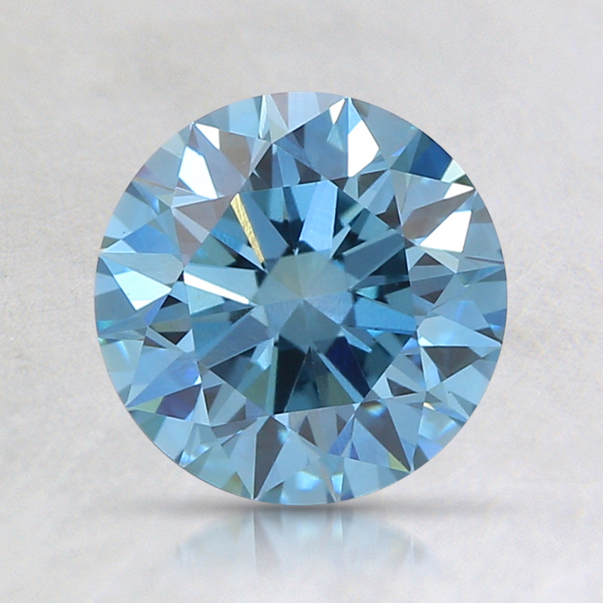 1.26 Ct. Fancy Intense Blue Round Lab Created Diamond