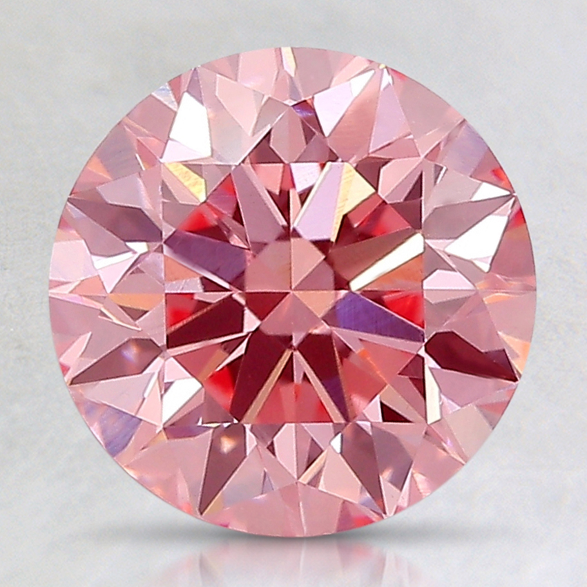 2.46 Ct. Fancy Intense Pink Round Lab Created Diamond