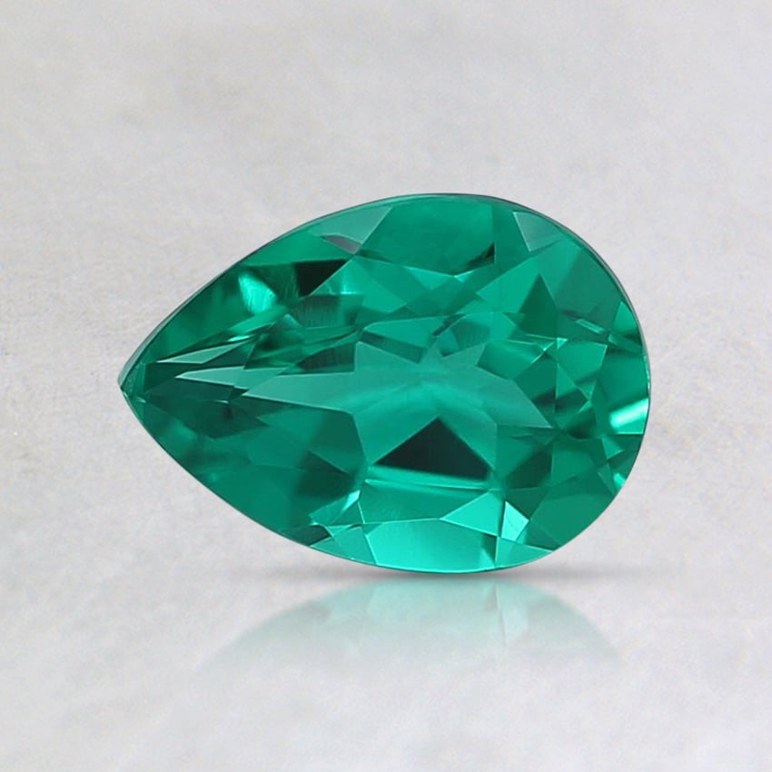 7x5mm Pear Lab Created Emerald