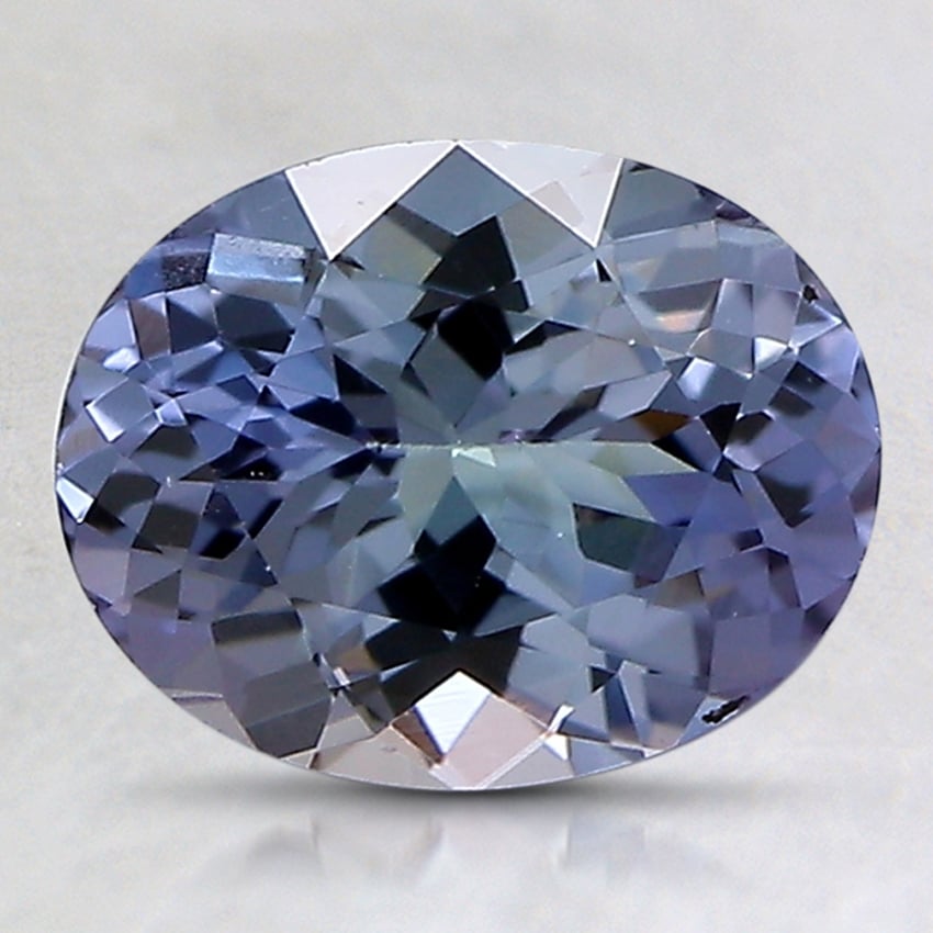 9x7.1mm Unheated Parti-Color Oval Tanzanite