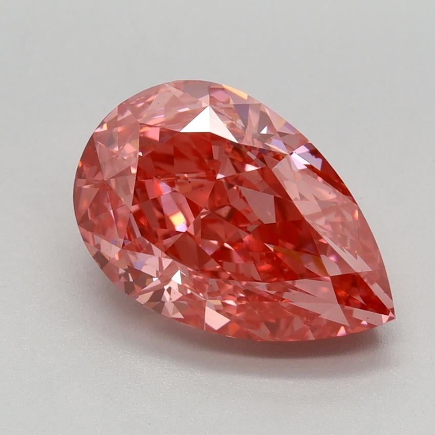 2.56 Ct. Fancy Vivid Pink Pear Lab Grown Diamond