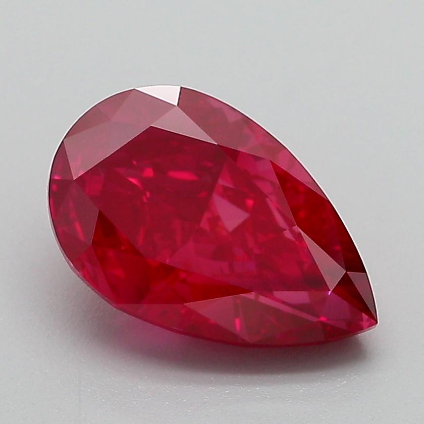 2.19 Ct. Fancy Vivid Red Pear Lab Grown Diamond
