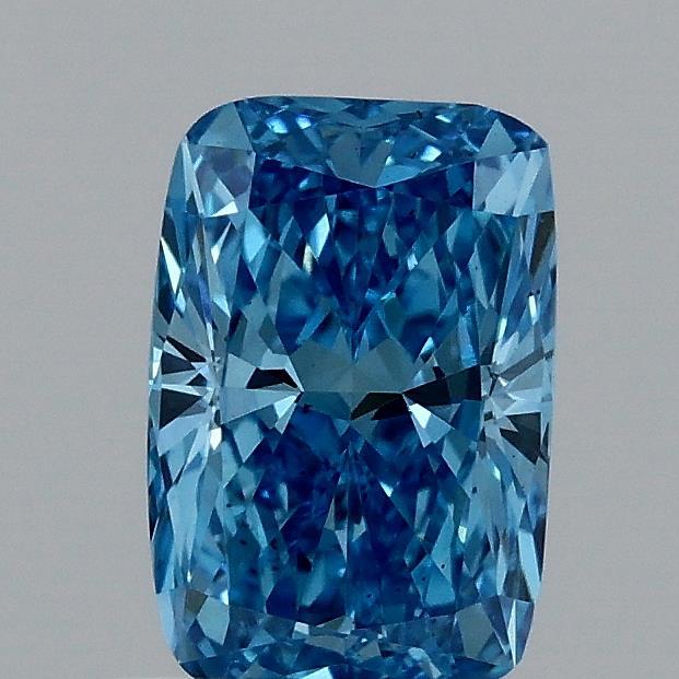 1.04 Ct. Fancy Vivid Blue Cushion Lab Grown Diamond