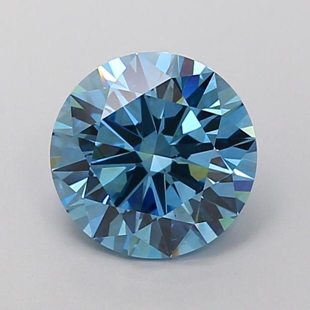 1.80 Ct. Fancy Vivid Blue Round Lab Grown Diamond