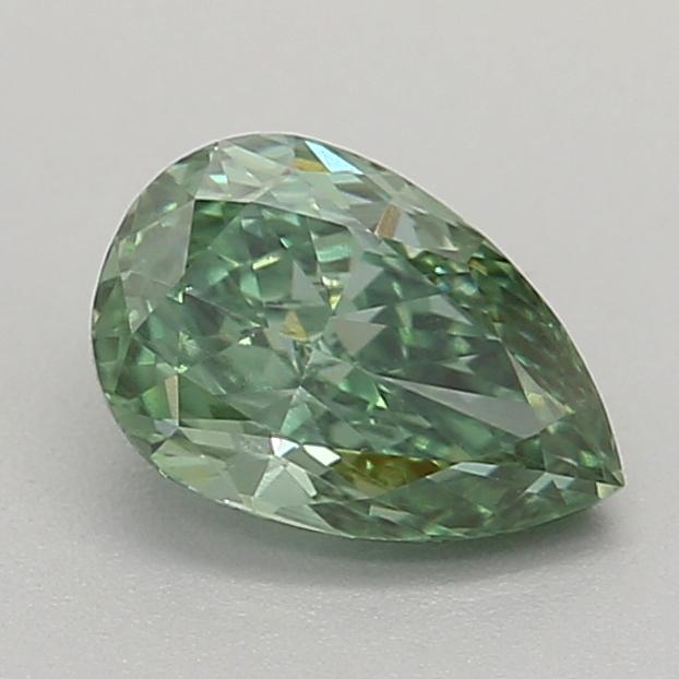 0.45 Ct. Fancy Vivid  Green Pear Lab Grown Diamond