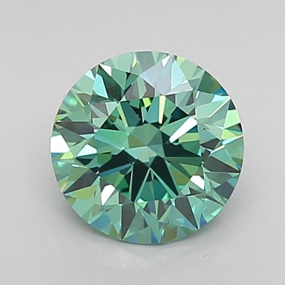 1.01 Ct. Fancy Vivid Green Round Lab Grown Diamond
