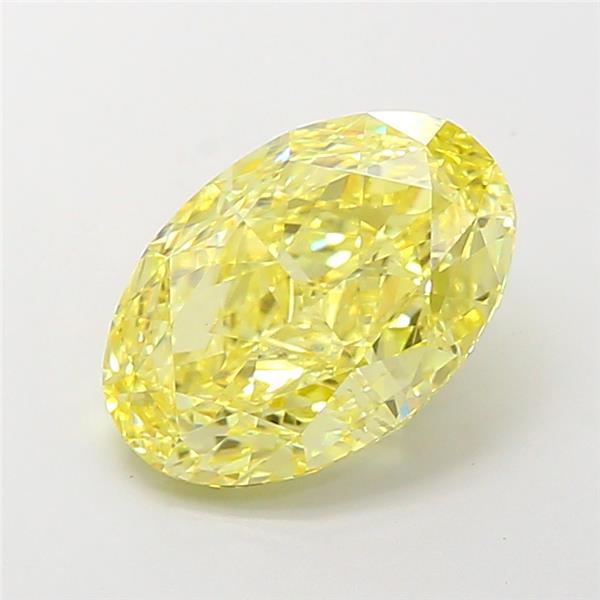 3.55 Ct. Fancy Intense Yellow Oval Lab Grown Diamond