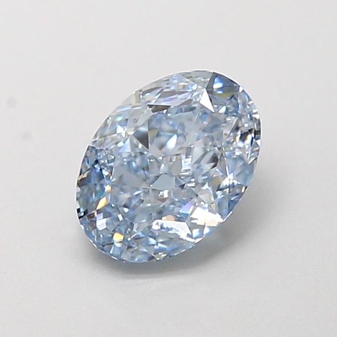 1.02 Ct. Fancy Intense Blue Oval Lab Grown Diamond