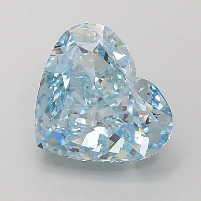 3.51 Ct. Fancy Vivid  Blue Heart Lab Grown Diamond