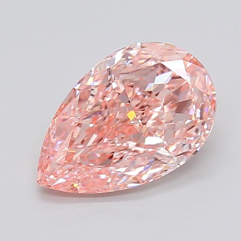3.03 Ct. Fancy Vivid  Pink Pear Lab Grown Diamond