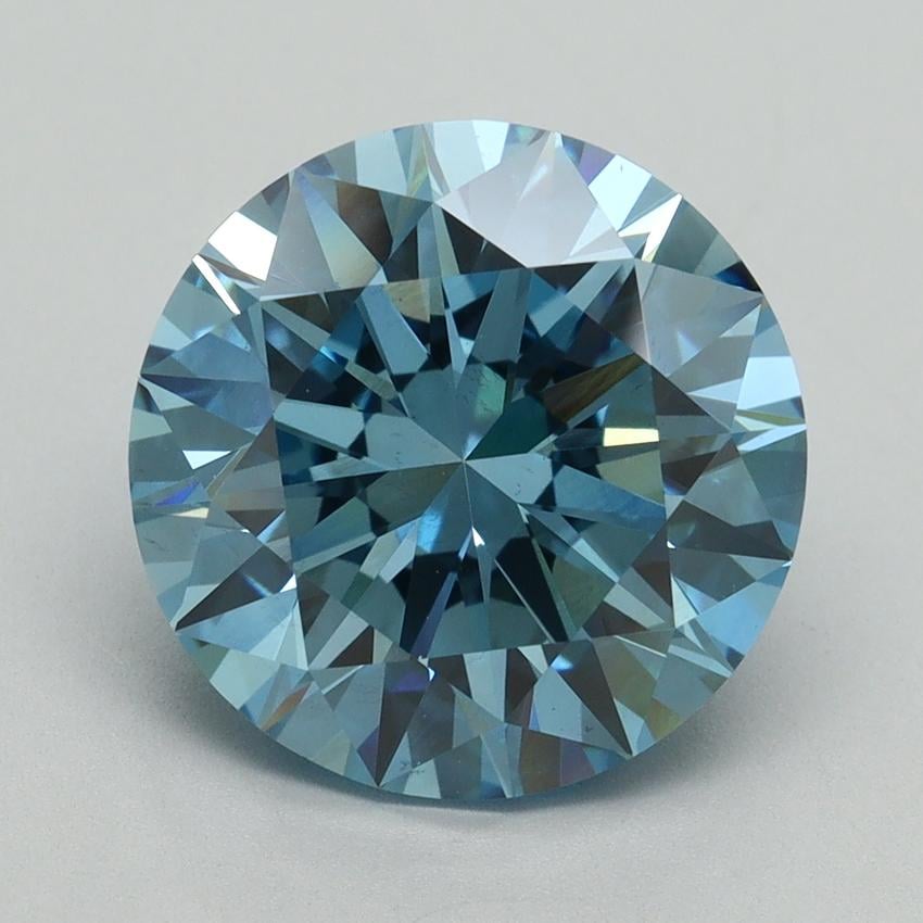 5.01 Ct. Fancy Vivid Blue Round Lab Grown Diamond