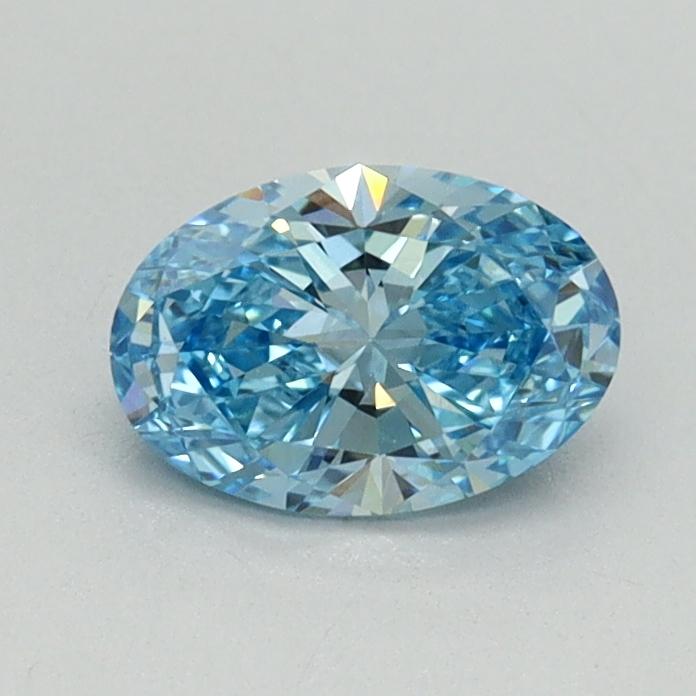 0.62 Ct. Fancy Vivid Blue Oval Lab Grown Diamond