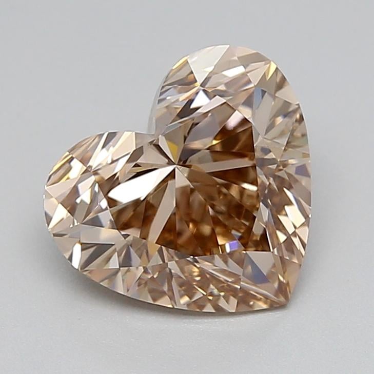 1.54 Ct. Very Light  Brown Heart Lab Grown Diamond
