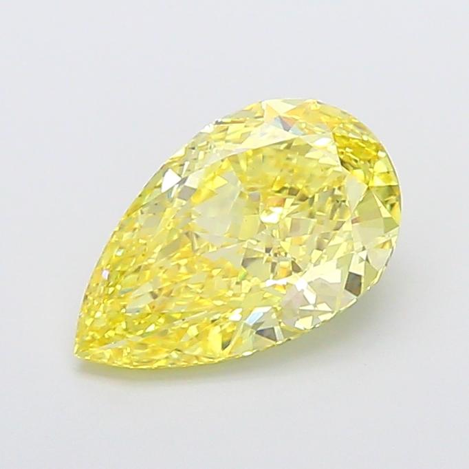 3.88 Ct. Fancy Intense Yellow Pear Lab Grown Diamond