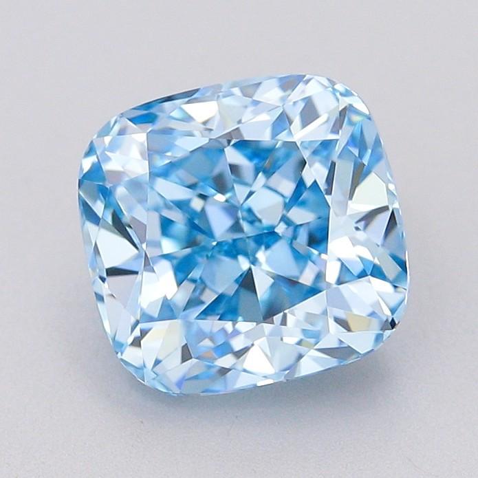2.02 Ct. Fancy Vivid Blue Cushion Lab Grown Diamond
