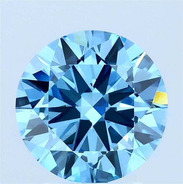 2.00 Ct. Fancy Vivid Blue Round Lab Grown Diamond