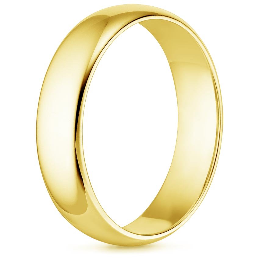 5mm Comfort Fit Wedding Ring in 18K Yellow Gold