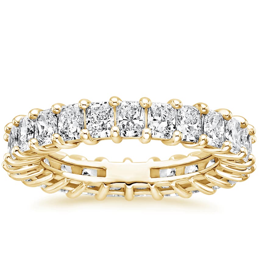 Radiant Eternity Diamond Ring (3 Ct. Tw.) In 18K Yellow Gold