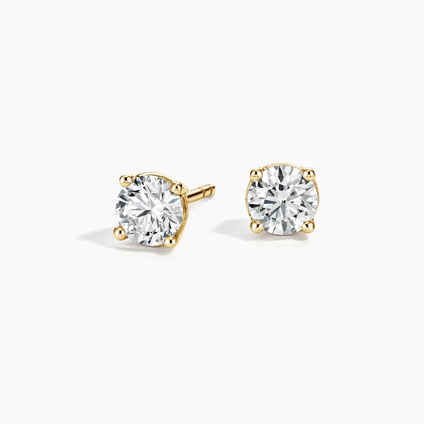 18K Yellow Gold Lab Grown Diamond Stud Earrings (1 ct. tw.)