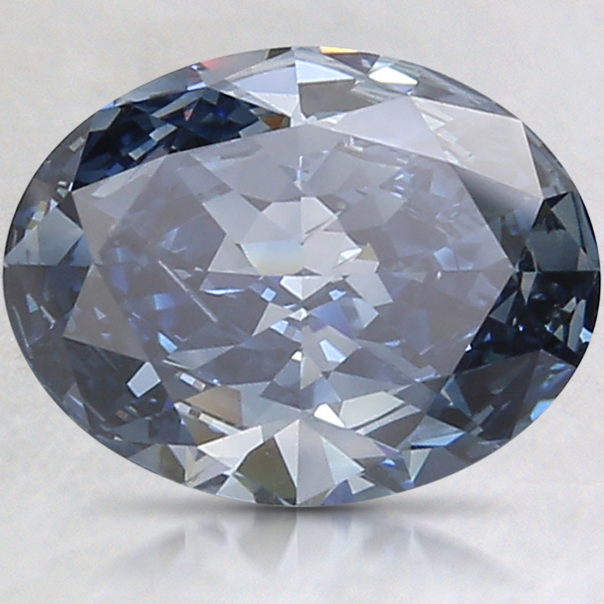 2.20 Ct. Fancy Deep Blue Oval Lab Grown Diamond