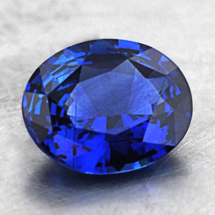 7.5x6mm Blue Oval Sapphire