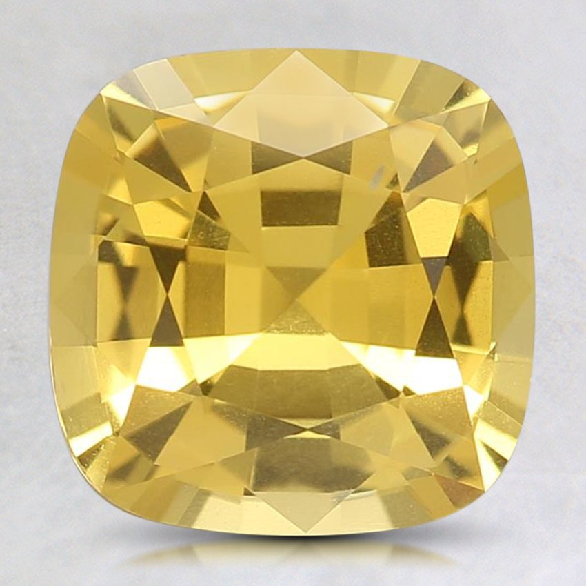 8.5mm Premium Yellow Cushion Sapphire