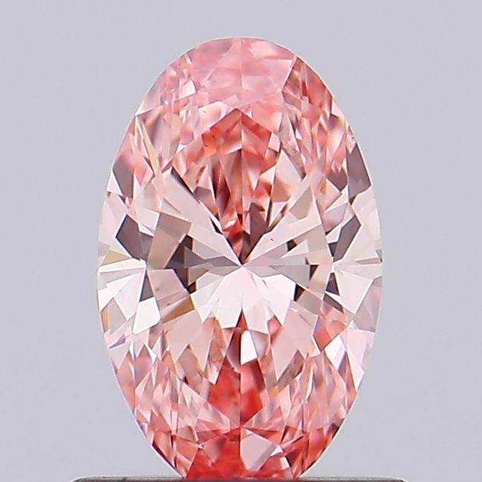 0.71 Ct. Fancy Intense Pink Oval Lab Grown Diamond