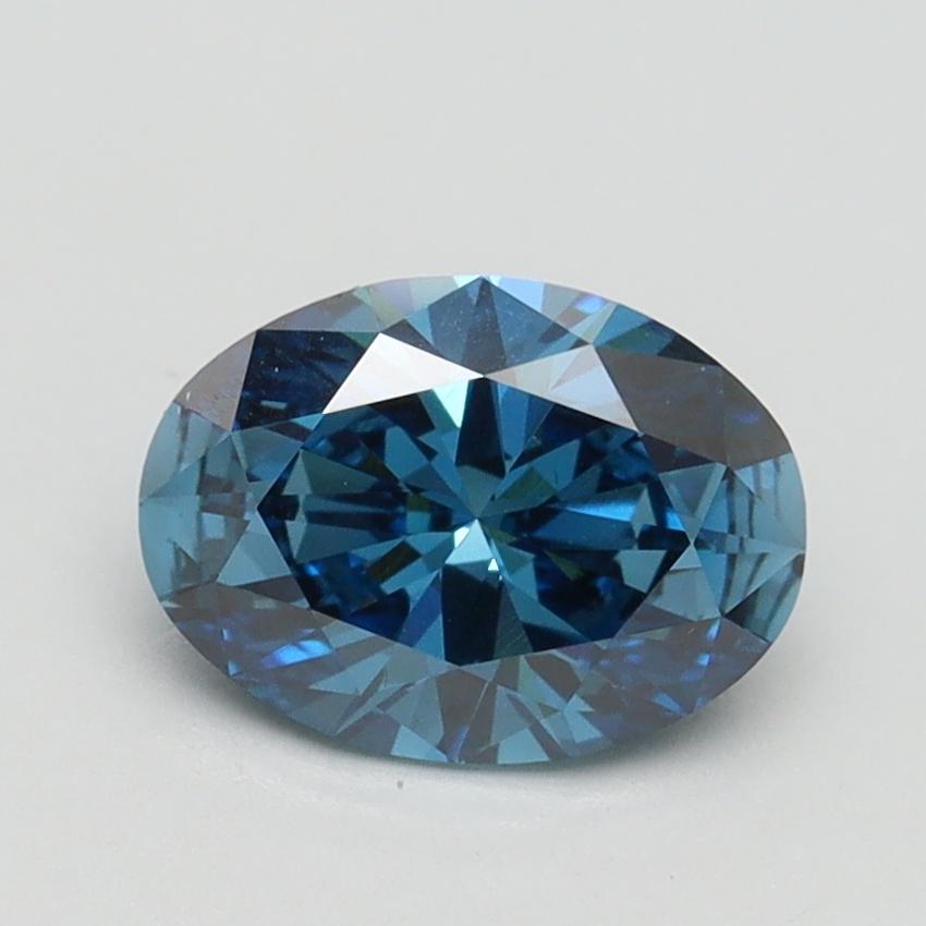 1.20 Ct. Fancy Vivid Blue Oval Lab Grown Diamond