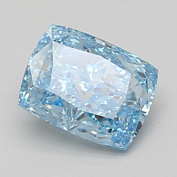 1.50 Ct. Fancy Vivid Blue Cushion Lab Grown Diamond