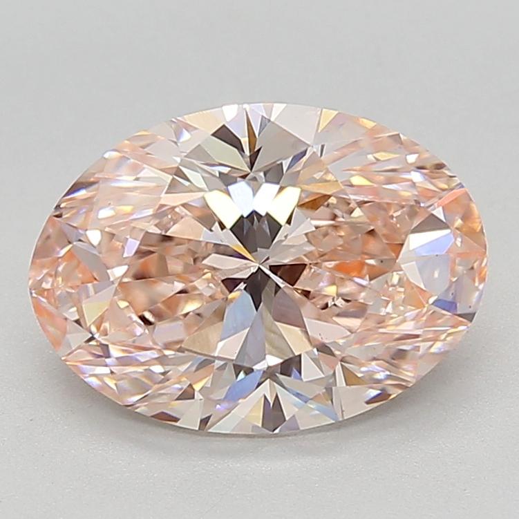 4.05 Ct. Fancy Intense  Pink Oval Lab Grown Diamond