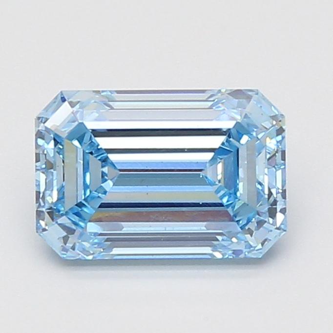 2.15 Ct. Fancy Vivid Blue Emerald Lab Grown Diamond