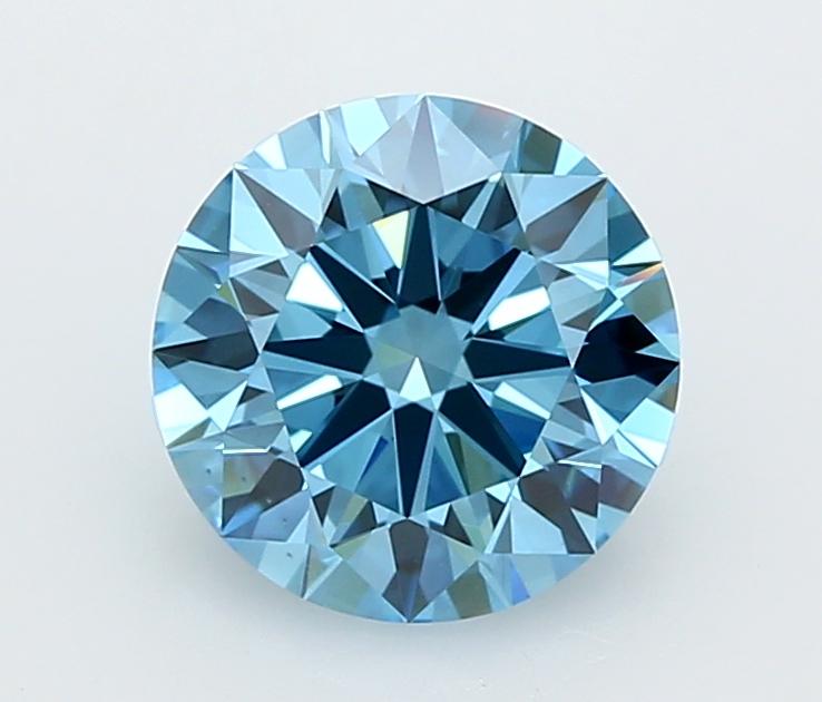 2.04 Ct. Fancy Vivid  Blue Round Lab Grown Diamond