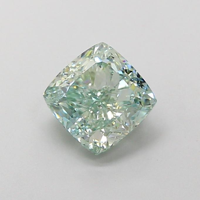 1.40 Ct. Fancy Intense Green Cushion Lab Grown Diamond
